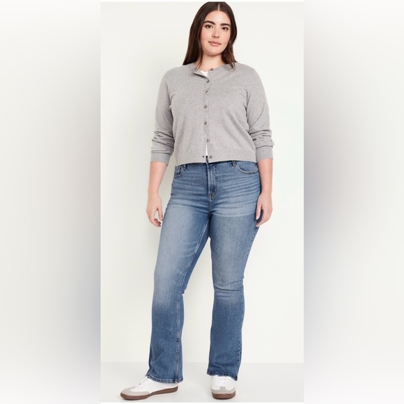Old Navy Sz 16 Extra High Rise Flare Blue Jeans 30” inseam - Picture 1 of 11